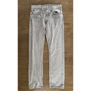 Levi's Premium 551 Z Straight Men's Jeans Gray 34 Waist 100% Cotton